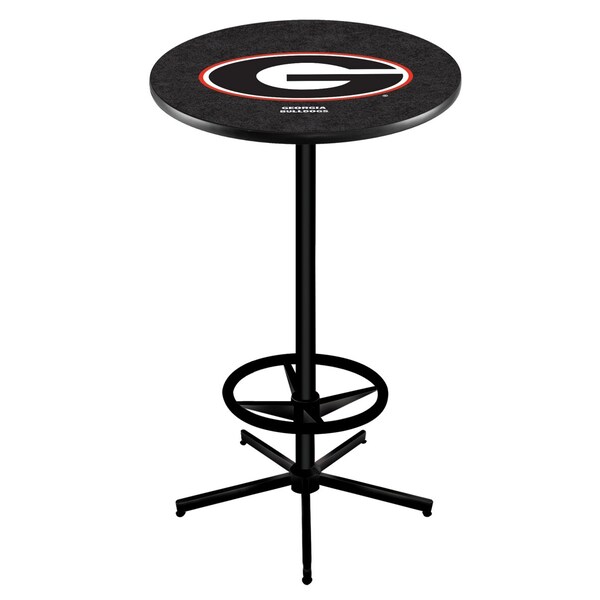 42" Black Georgia "G" Pub Table
